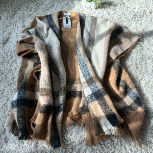 NWT Nine West New multicolored fall orange soft oversized boho hippie ca…